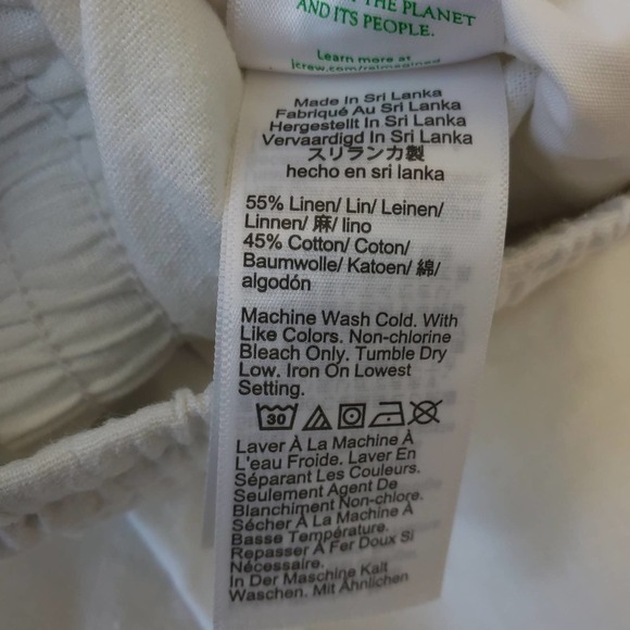 J. Crew Factory Tall Linen-Cotton Blend Drawstring Pants Size 12 NWT - Picture 10 of 11